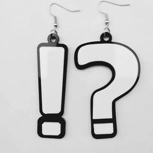 Black and White Punctuation Earrings